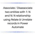 Associate and disassociate entities using the .